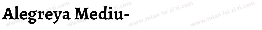 Alegreya Mediu字体转换
